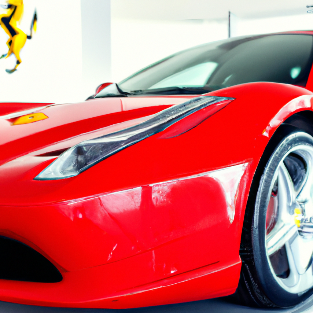 Ferrari vermelha em showroom